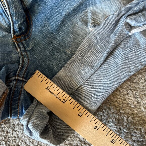 Kancan jean shorts womens 26 blue medium wash high rise distressed holy casual - Picture 11 of 11